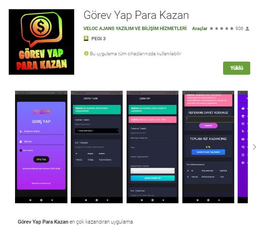 Görev Yap Para Kazan Uygulaması